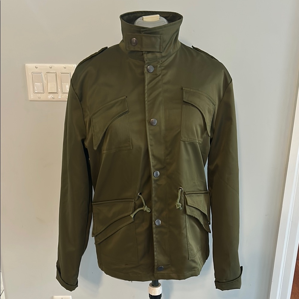 Olive Green Men's Military Style Jacket